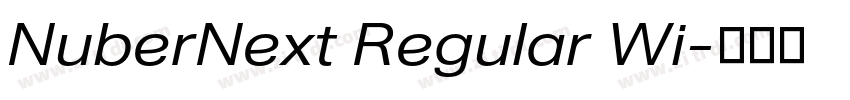 NuberNext Regular Wi字体转换